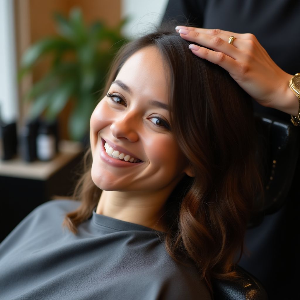 Een cliënt die geniet van een ontspannende behandeling